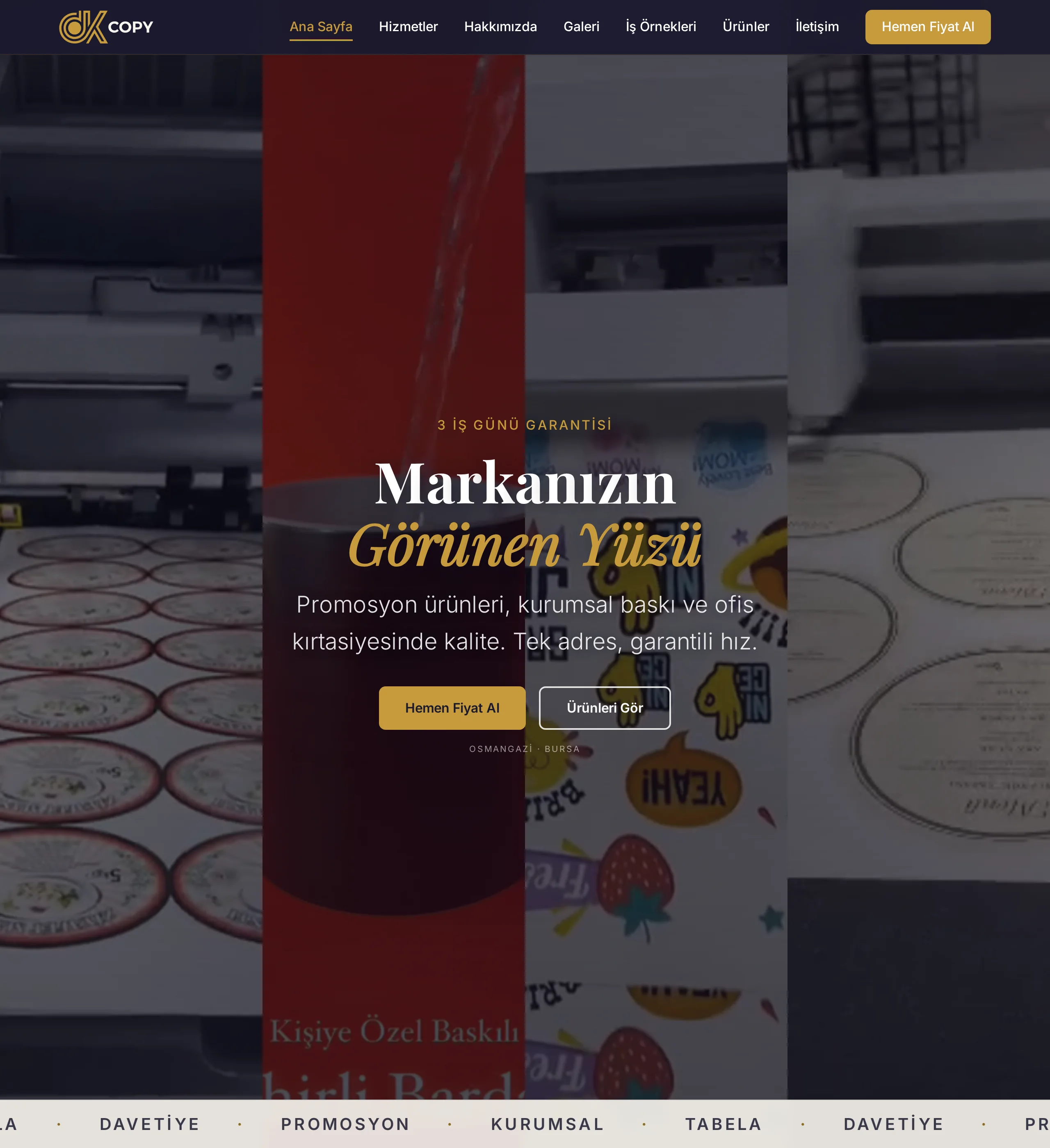 DK Copy sitesinden görüntü