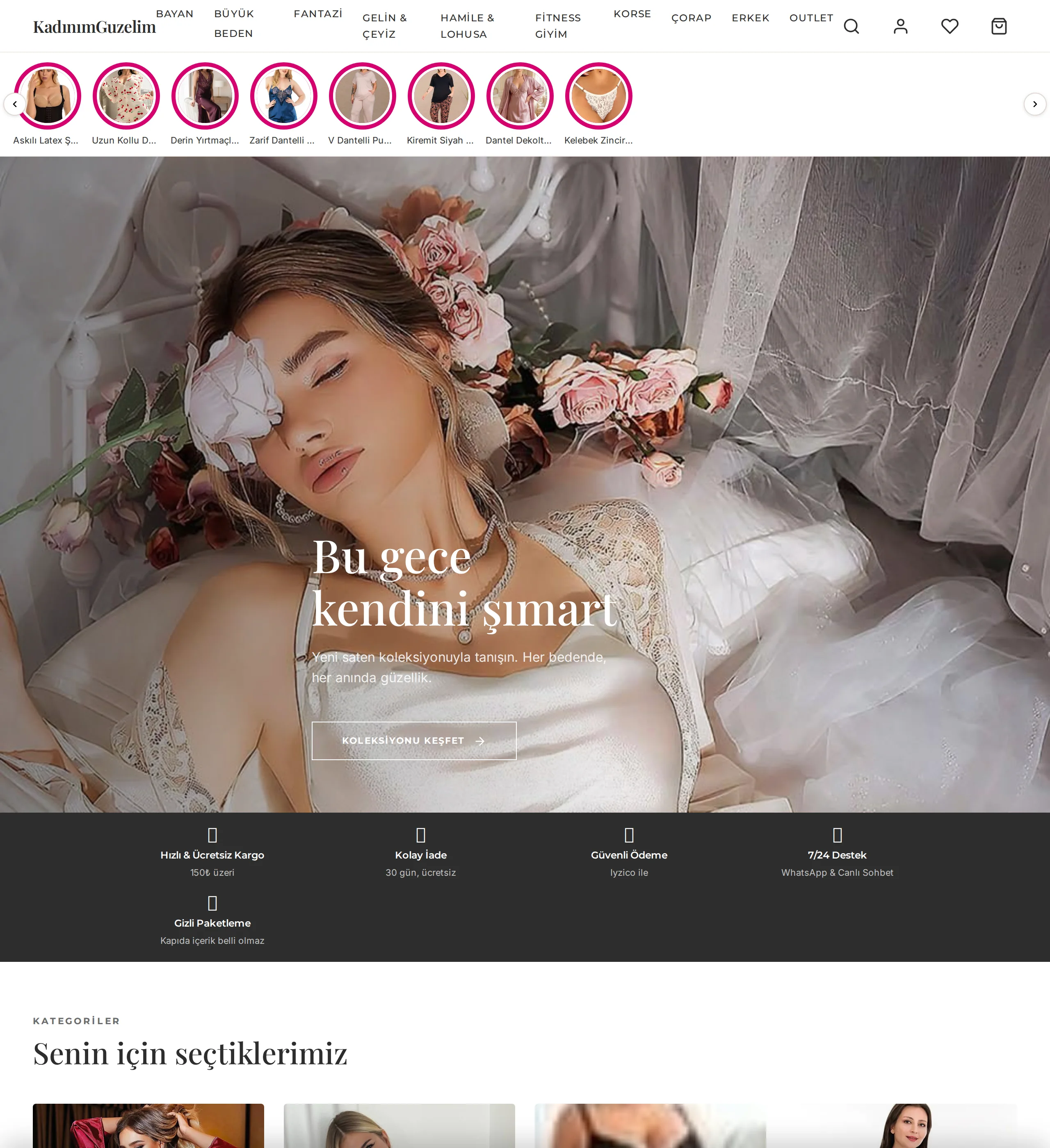 Butik Editoryal temanın canlı demosundan görüntü